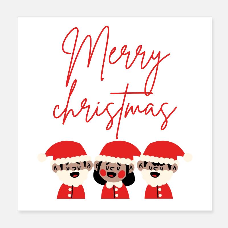 Merry christmas  Poster 20 x 20 cm