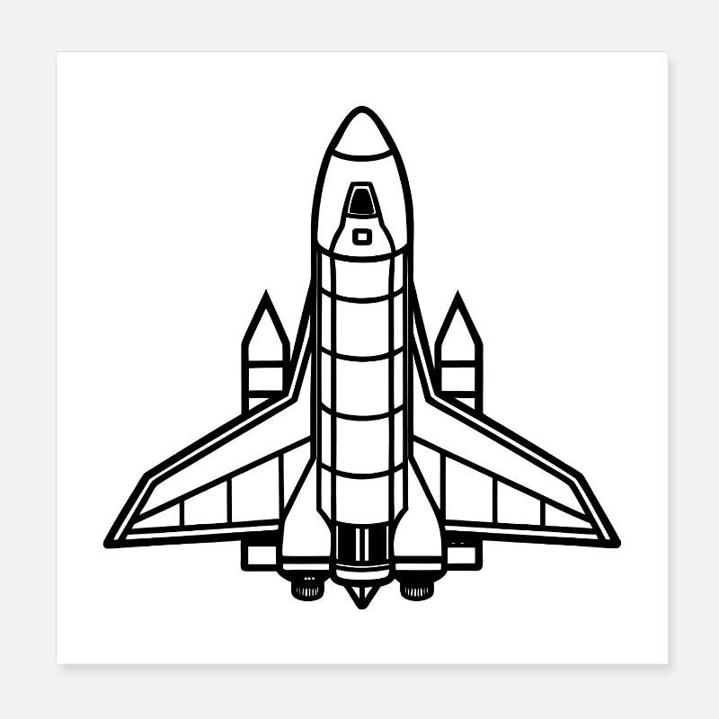 Space shuttle Poster 8" x 8" (20x20 cm)