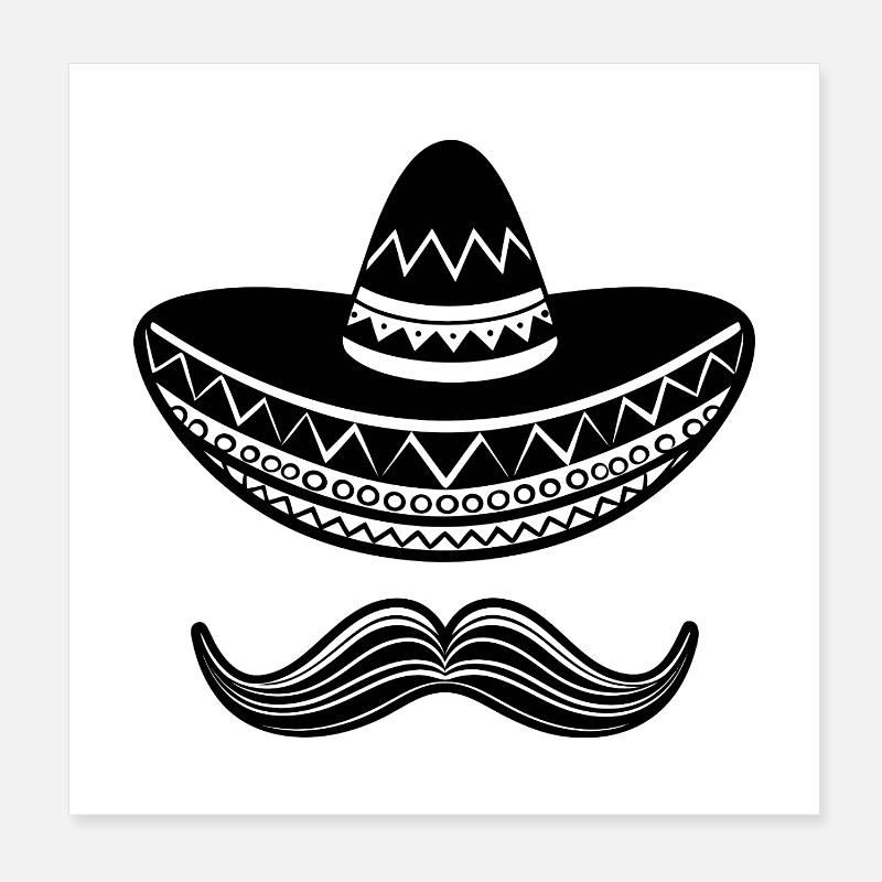 Sombrero Poster 20 x 20 cm