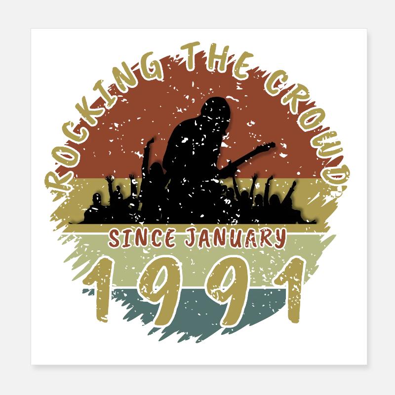 35. Geburtstag Rocking the crowd GIT 01/1991 Poster 20x20 cm