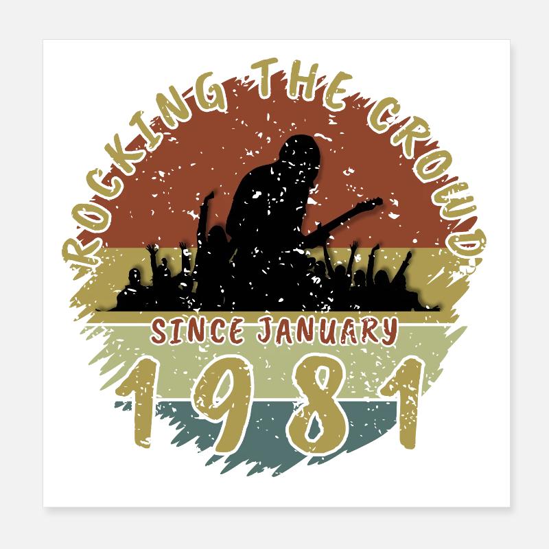 45. Geburtstag Rocking the crowd GIT 01/1981 Poster 20x20 cm