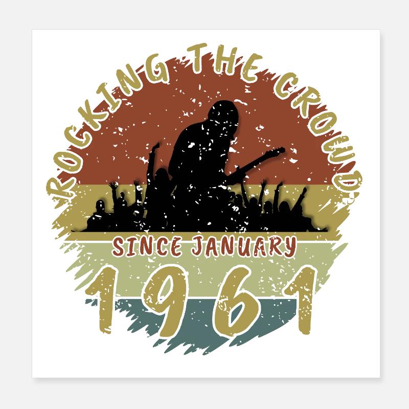 65. Geburtstag Rocking the crowd GIT 01/1961 Poster 20x20 cm