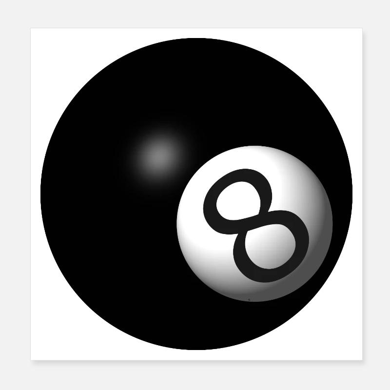 Billiard ball Poster 8" x 8" (20x20 cm)