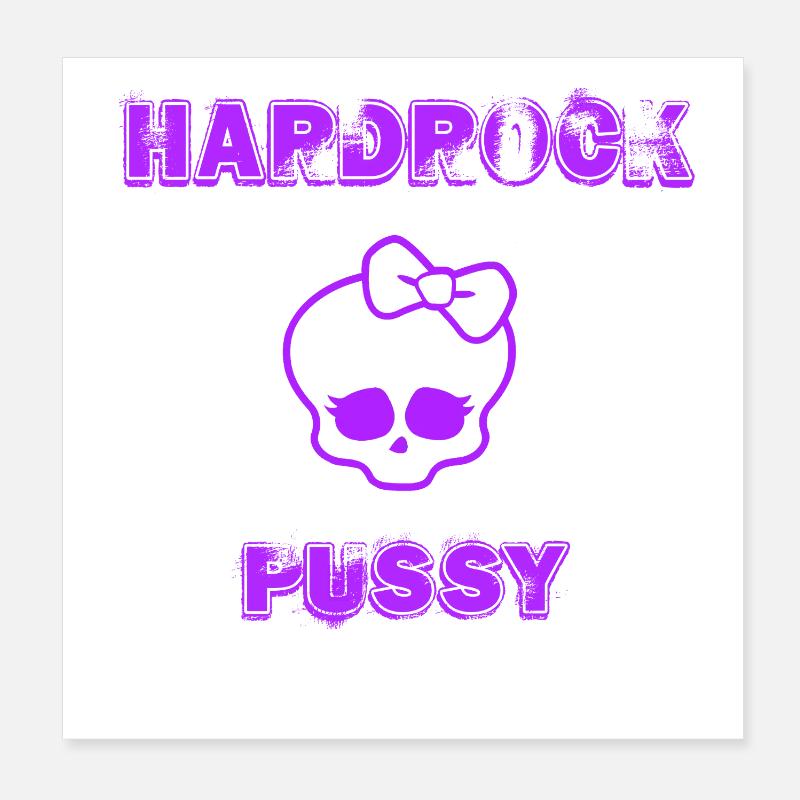 Hardrock Skull Lila Poster 20x20 cm