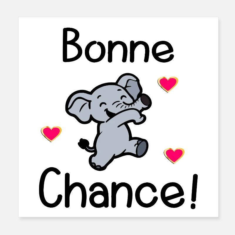 Succès Éléphant Poster 20 x 20 cm