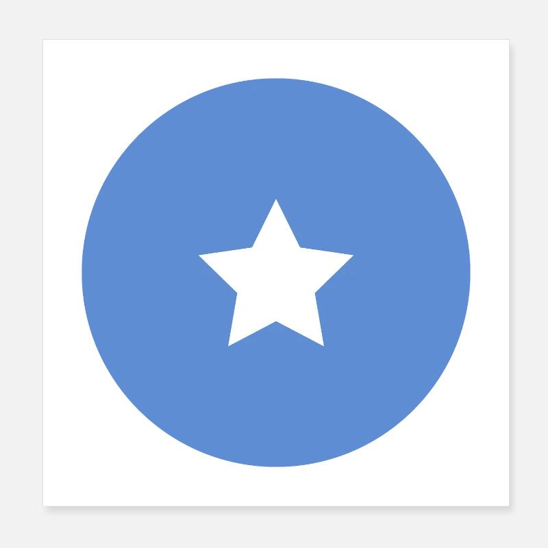 Somalia round flag Poster 8" x 8" (20x20 cm)