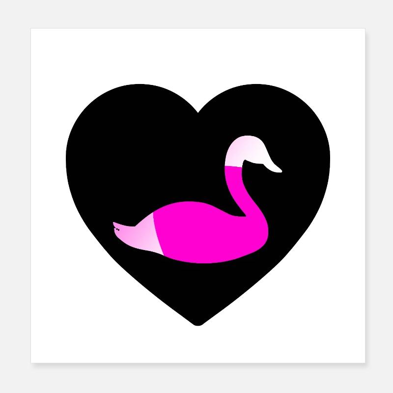 swan Poster 8" x 8" (20x20 cm)