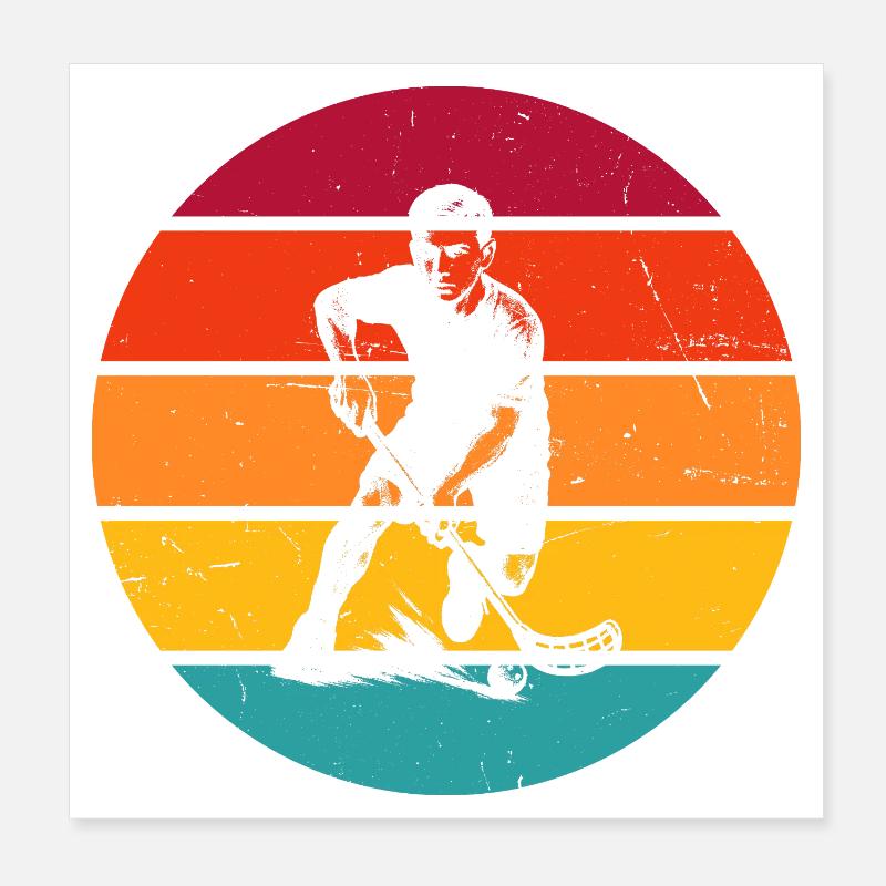 Conception de floorball pleine de caractère Poster 20 x 20 cm