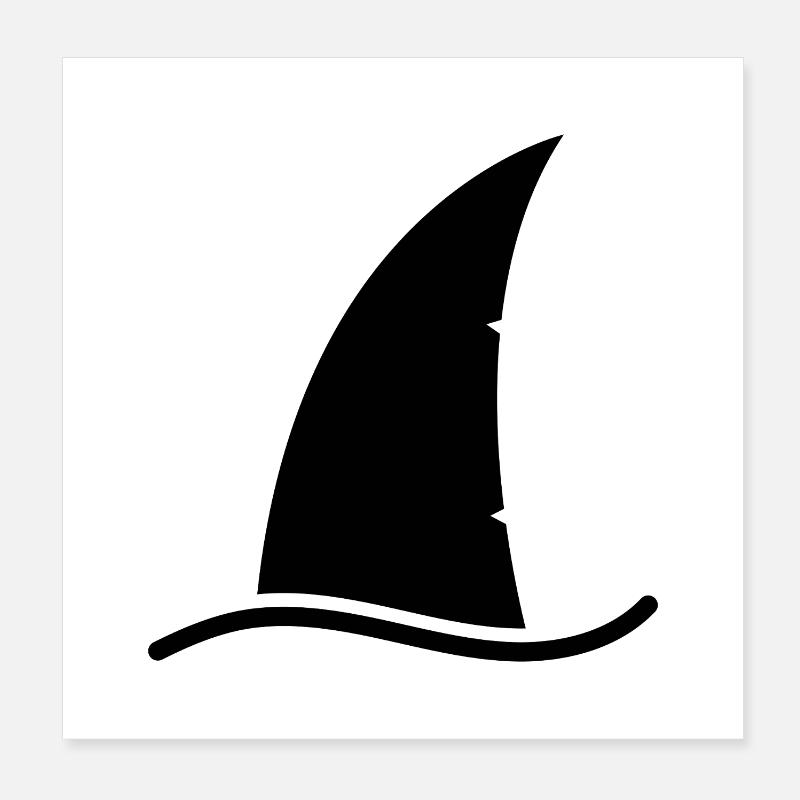 Aileron de requin Poster 20 x 20 cm