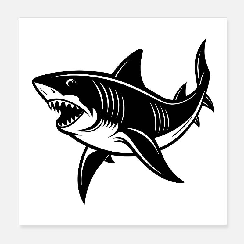 Requin Poster 20 x 20 cm