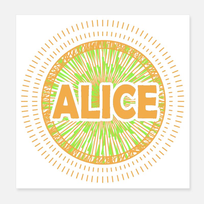 Idée cadeau Alice Poster 20 x 20 cm