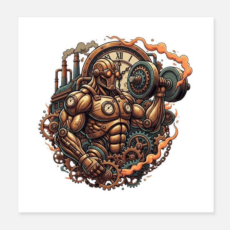 Steampunk et rétro Poster 20 x 20 cm
