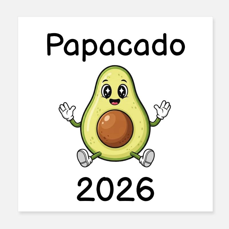 Papacado 2026 – Papa avocat enceinte Poster 20 x 20 cm