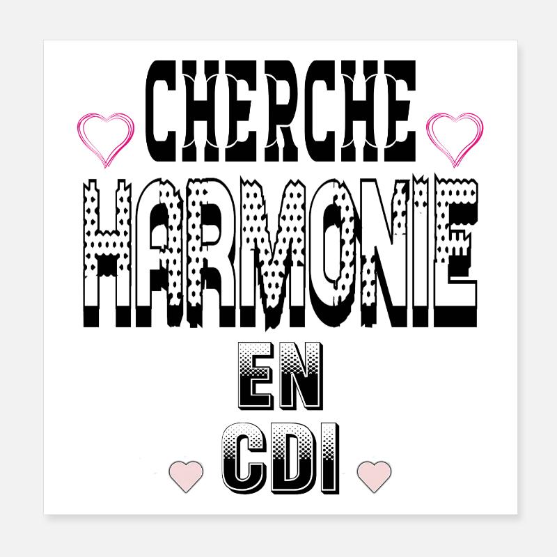 Looking for harmony on a permanent contract Poster 8" x 8" (20x20 cm)