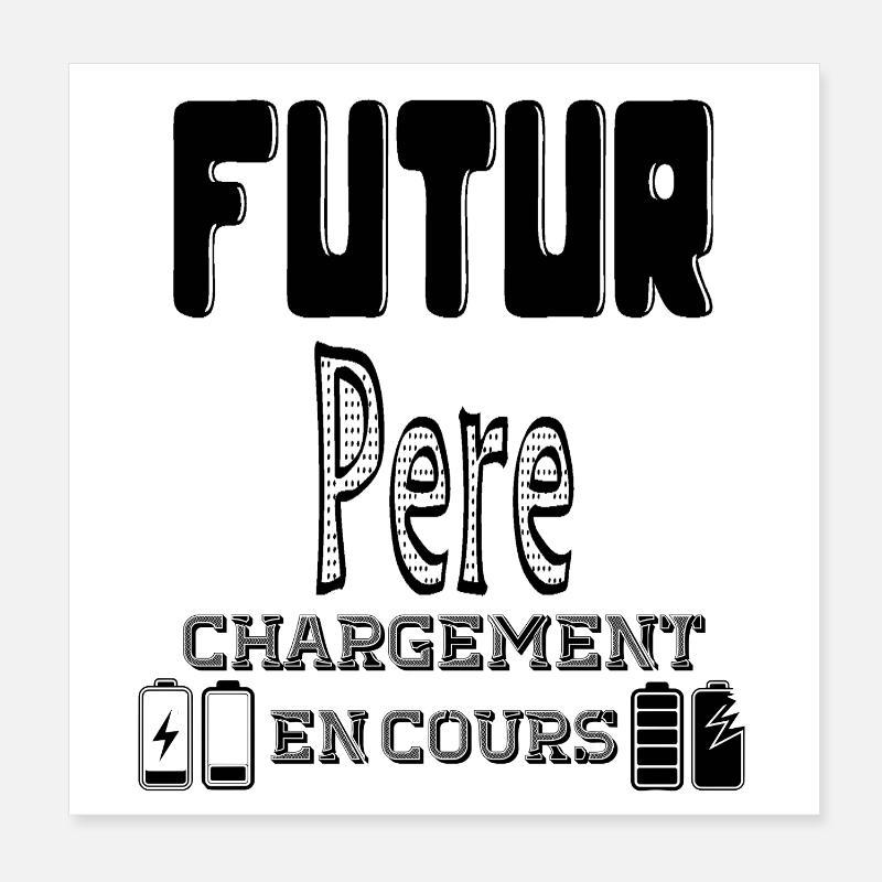 Father-to-be Loading In Progress Poster 8" x 8" (20x20 cm)