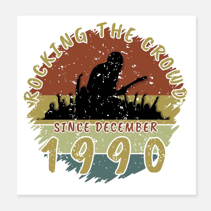 35th Birthday Rocking the crowd GIT 12/1990 Poster 8" x 8" (20x20 cm)