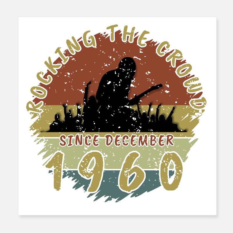 65. Geburtstag Rocking the crowd GIT 12/1960 Poster 20x20 cm