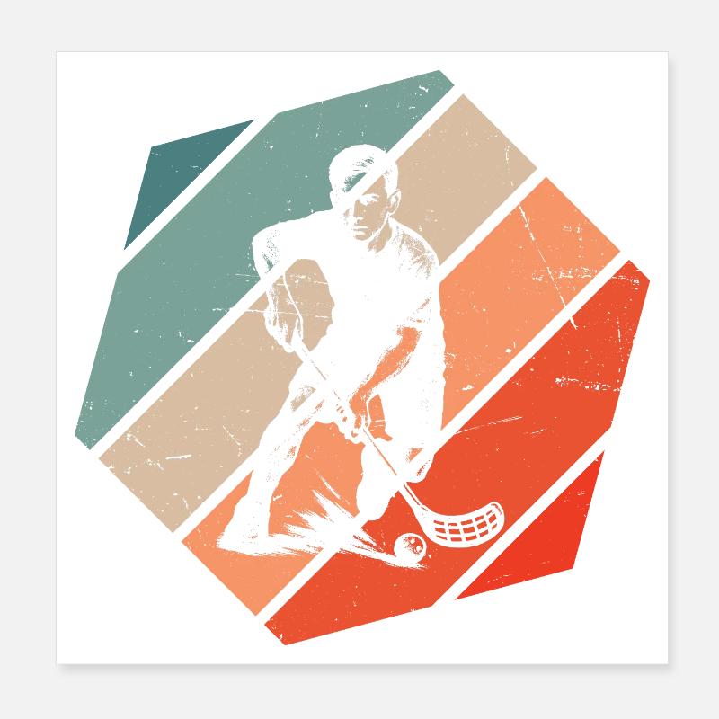 Conception compacte de floorball pour floorball Poster 20 x 20 cm