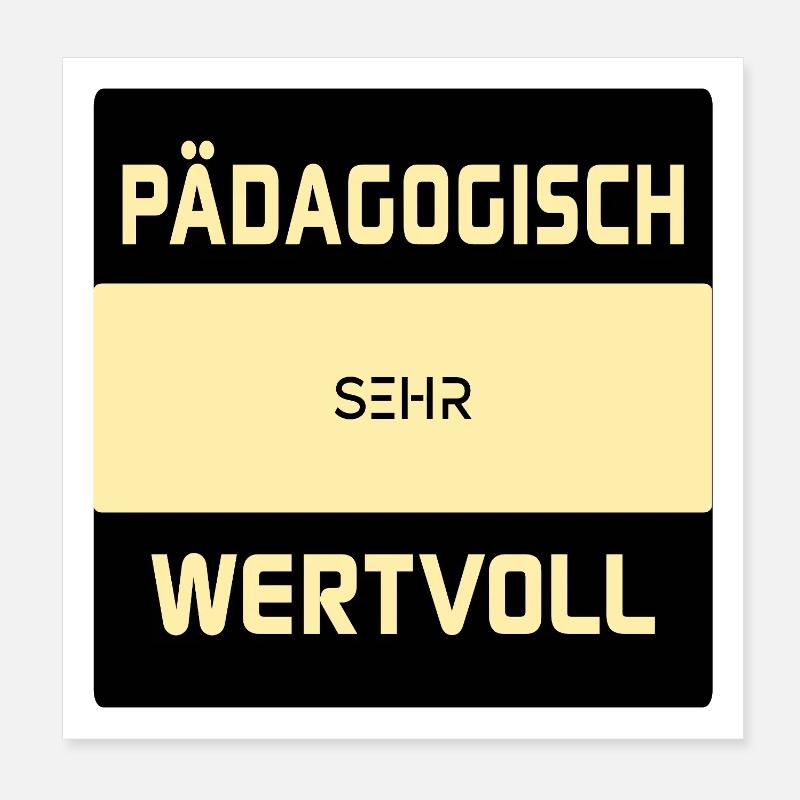 Pedagogy Educator Educator Poster 8" x 8" (20x20 cm)