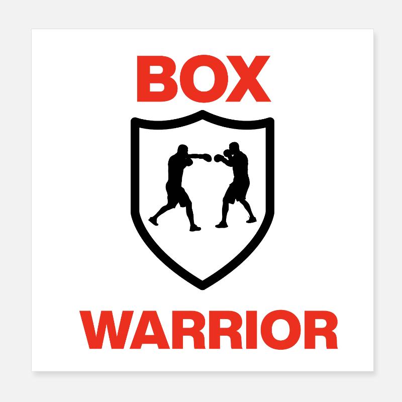 Box Warrior – Fight Mode, Boxing, Gym Poster 8" x 8" (20x20 cm)