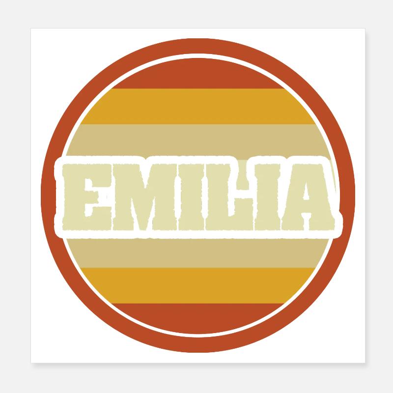 First name Emilia Poster 8" x 8" (20x20 cm)