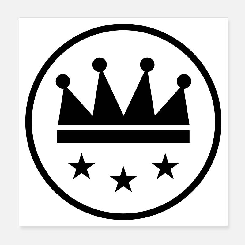 Crown Icon Poster 8" x 8" (20x20 cm)