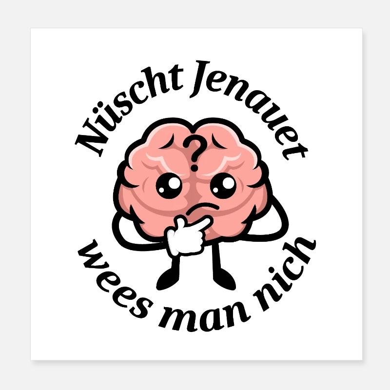 Berliner way of saying: Nothing is really certain - Poster 20x20 cm - Weiß