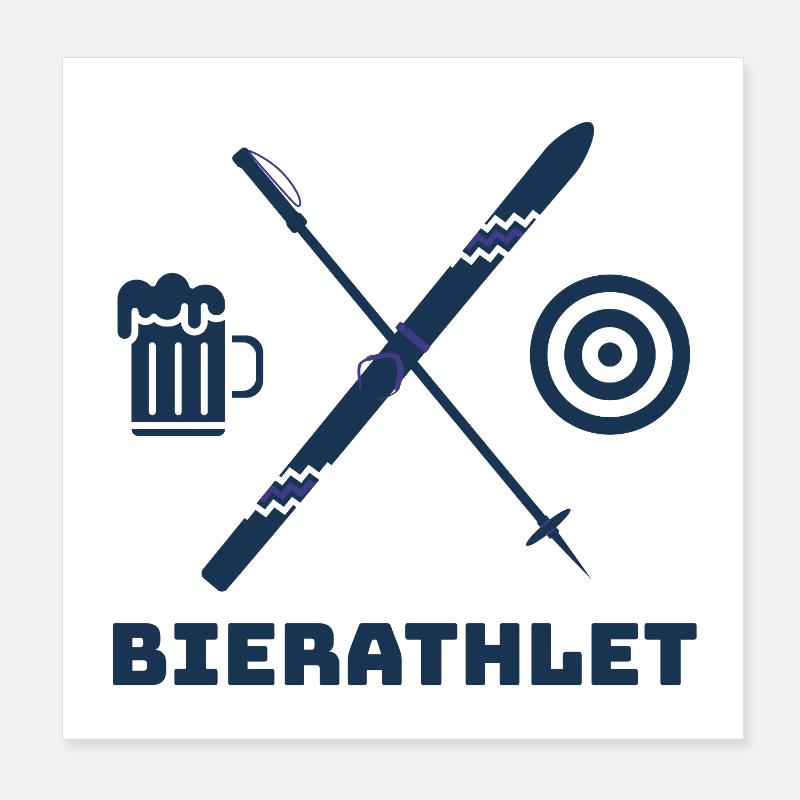BEER ATHLETE Poster 8" x 8" (20x20 cm)