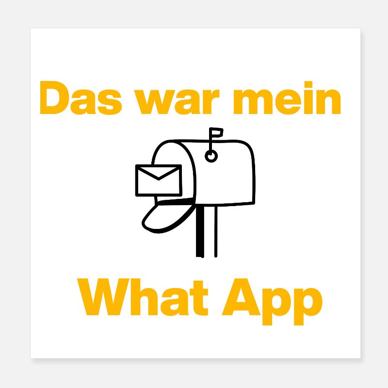 That was my WhatsApp – Retro Chat! Letter, Mail Poster 8" x 8" (20x20 cm)