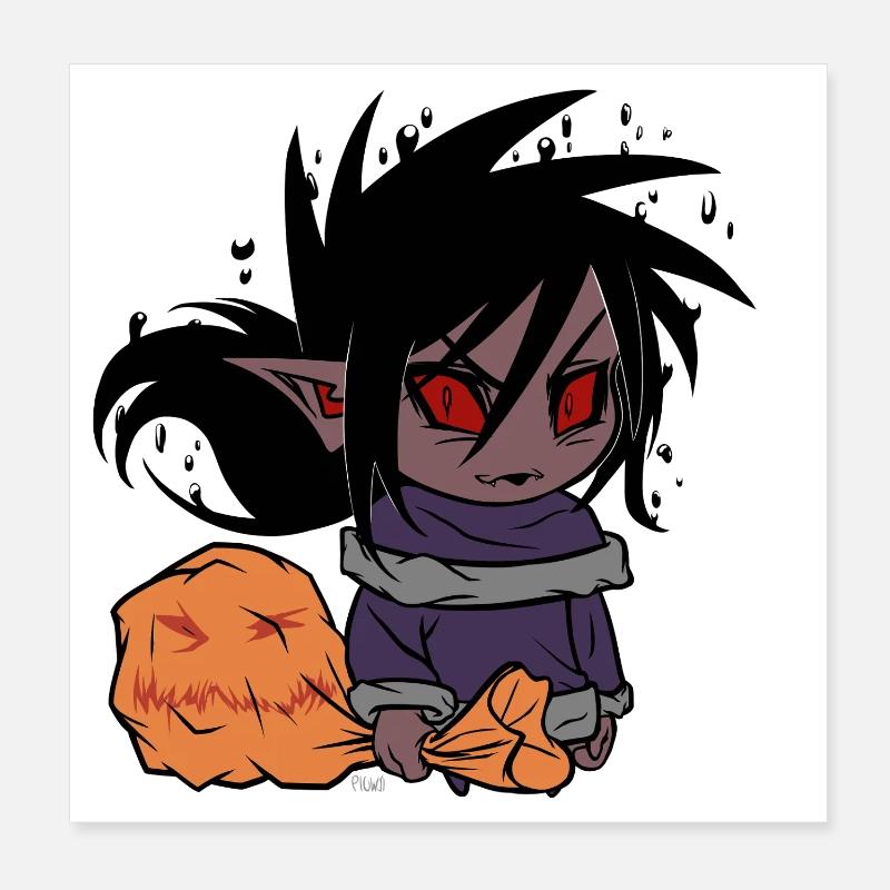 Chibi of Halloween Poster 20 x 20 cm