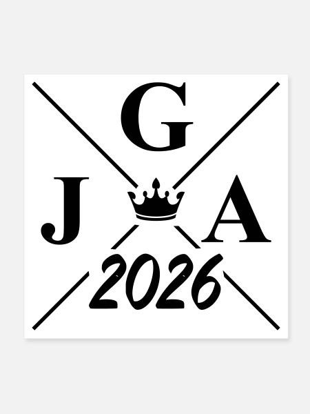 Jga 2026 Logo - Poster 20x20 cm - Weiß