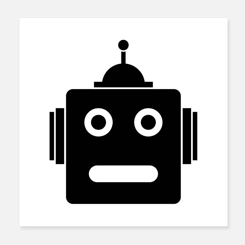 Robot head Poster 8" x 8" (20x20 cm)