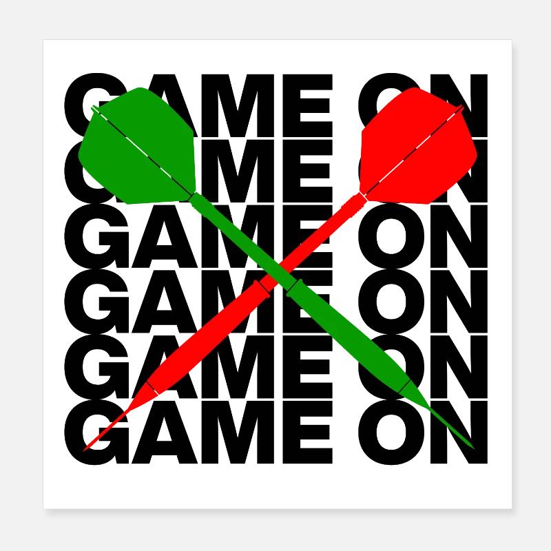 Game On: Dart Attack! ONEHUNDRETEIGHTY, 2 arrows Poster 8" x 8" (20x20 cm)
