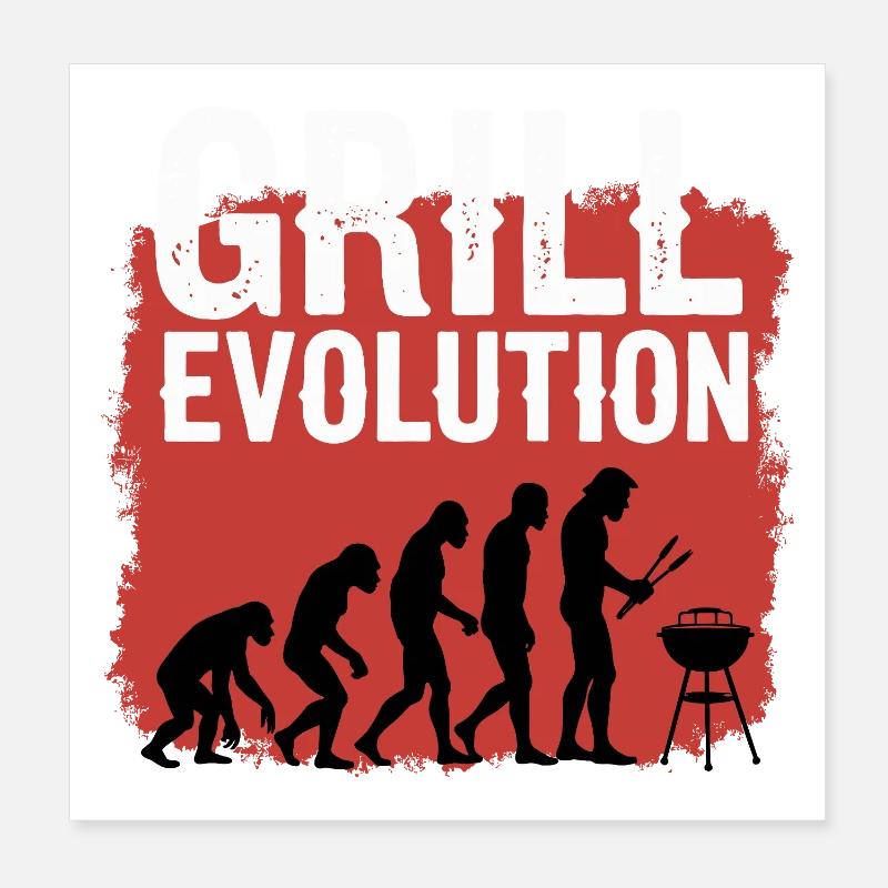 Grill Evolution : Drôle de Grill Master Dicton Poster 20 x 20 cm