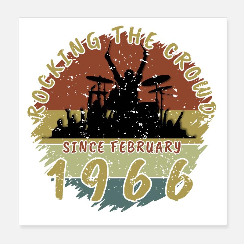 60. Geburtstag Rocking the crowd DRM 02/1966 Poster 20x20 cm