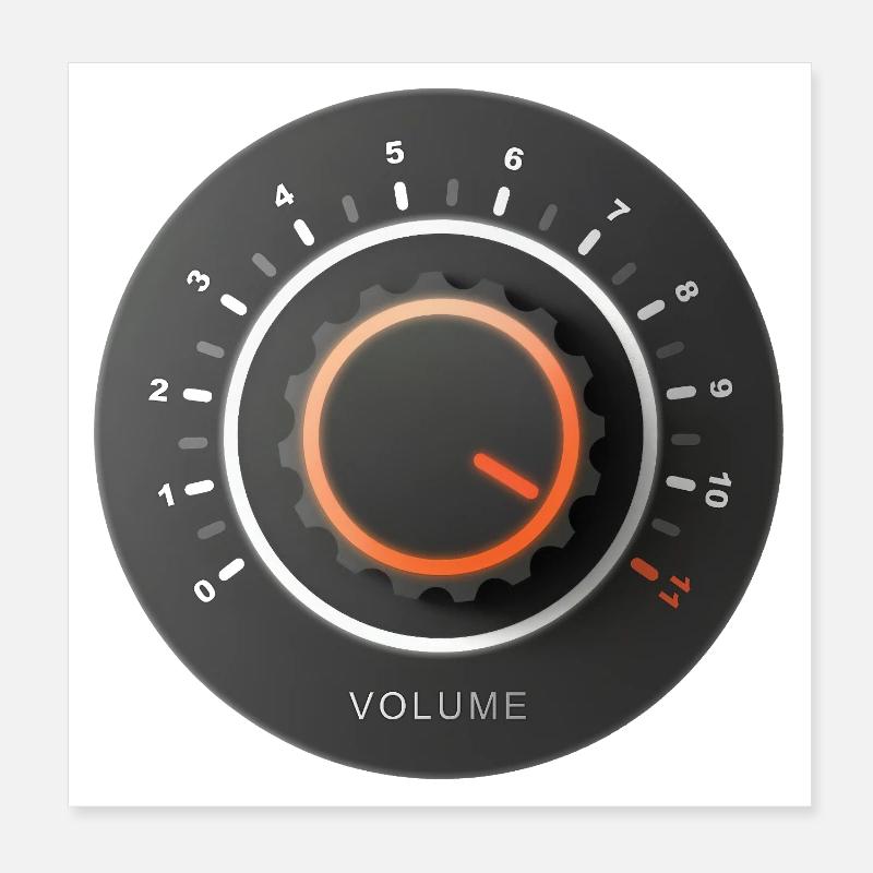 HIGH VOLUME 11 - sound & vision Poster 20 x 20 cm