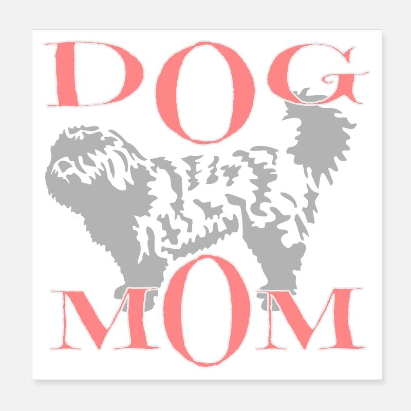 Hund mit Text Poster 20x20 cm