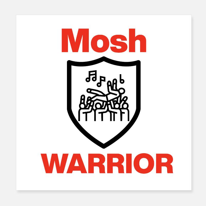 Mosh Warrior – Pit Legend! Poster 8" x 8" (20x20 cm)