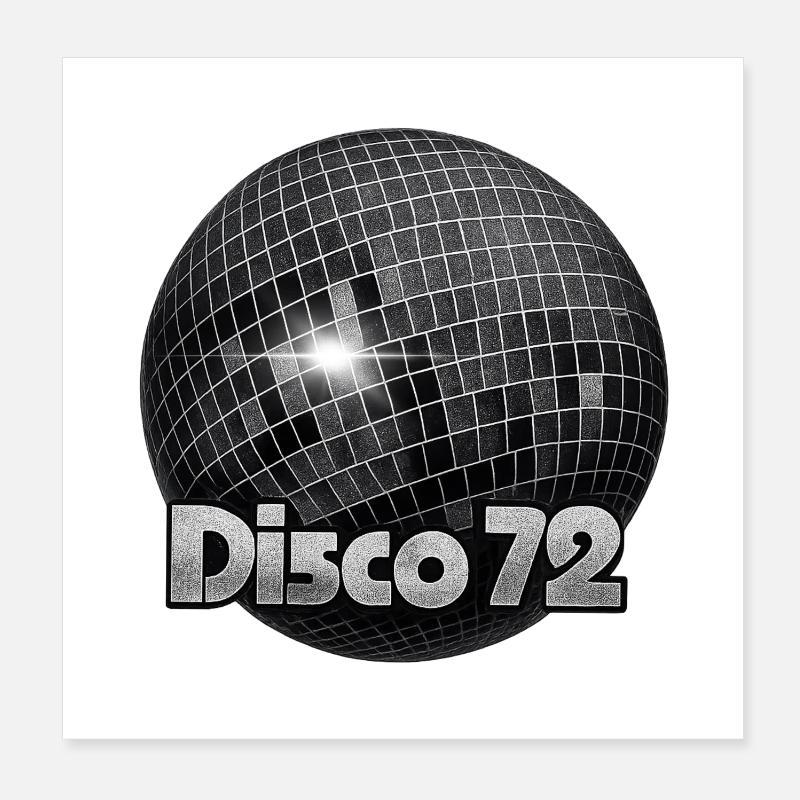 Motif de boule miroir Disco72 Poster 20 x 20 cm