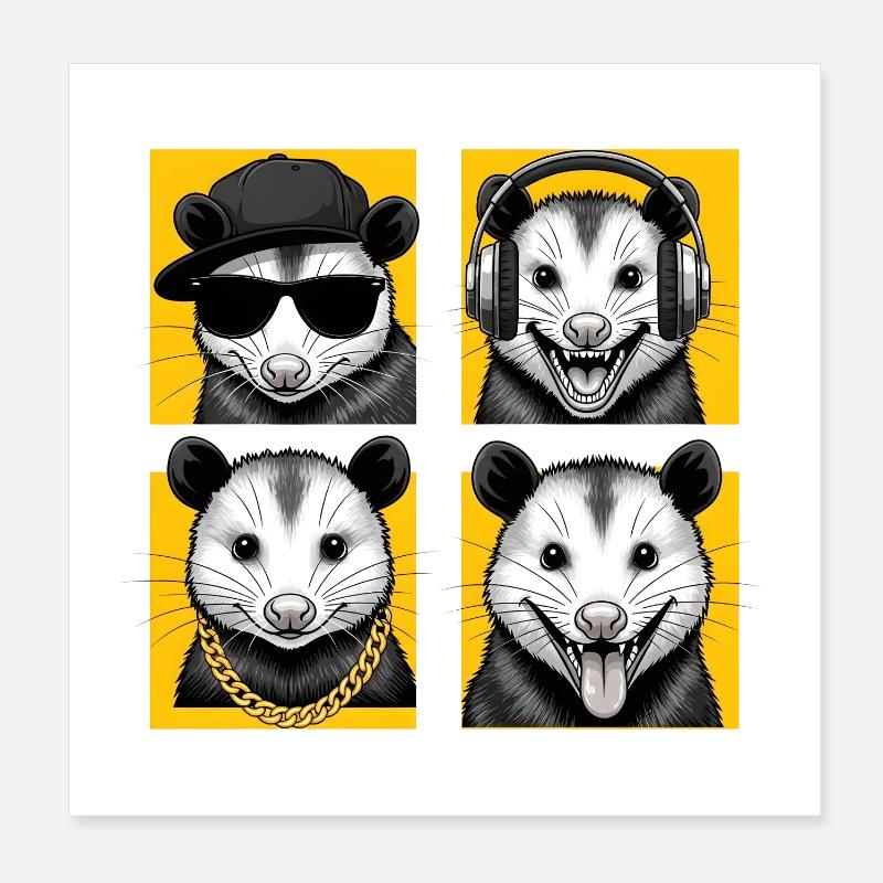 opossum Poster 20 x 20 cm