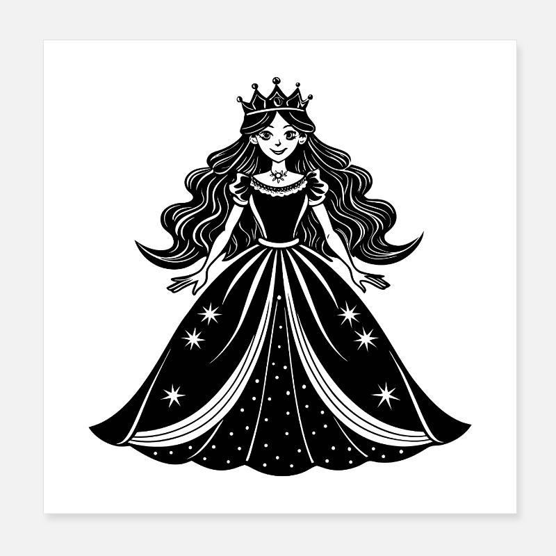 Prinzessin Poster 20x20 cm
