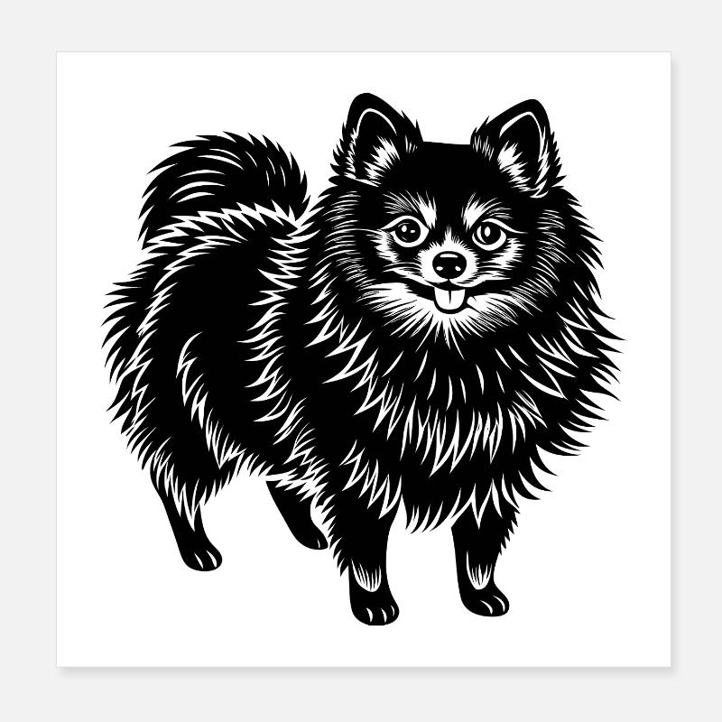 Pomeranian Poster 8" x 8" (20x20 cm)