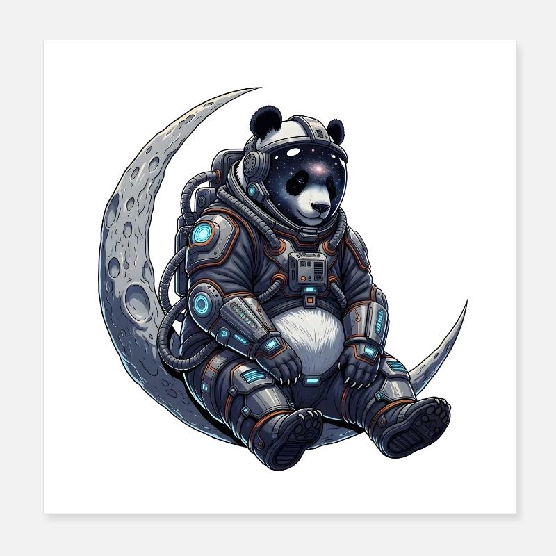 Panda Astronaut Poster 20 x 20 cm