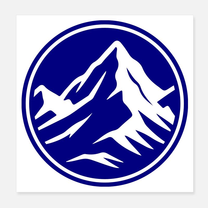Sommet de l’icône de la montagne Poster 20 x 20 cm
