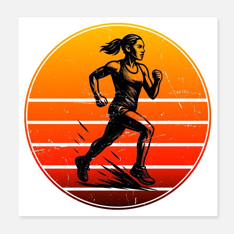 Coole Running Inspiration Poster 20x20 cm