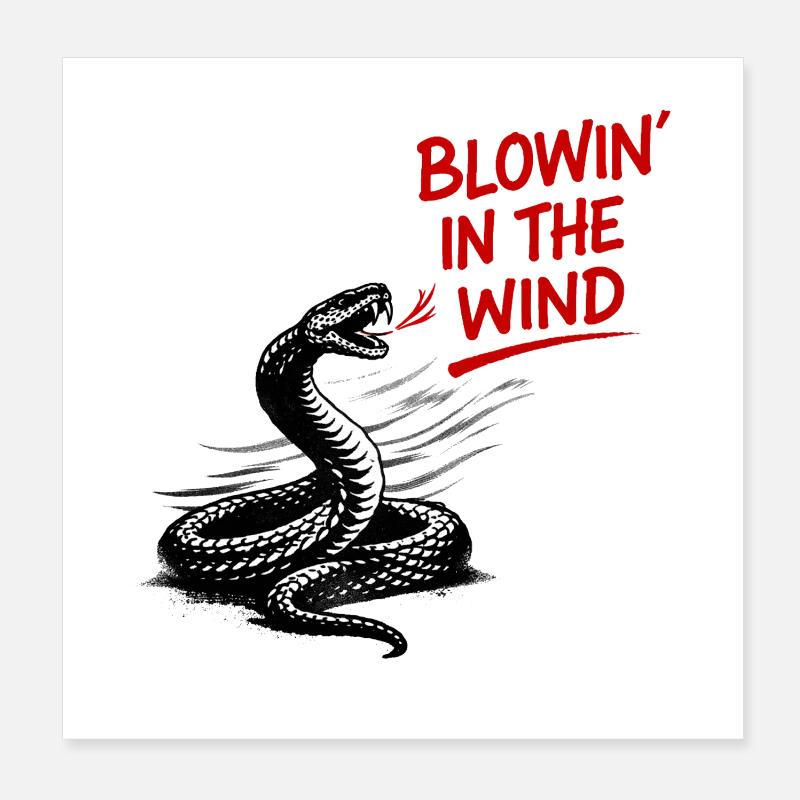 Windschlange Grafik Poster 20x20 cm