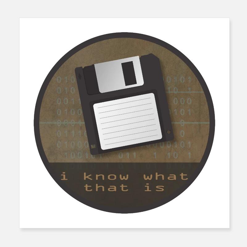 floppy disk Poster 20x20 cm