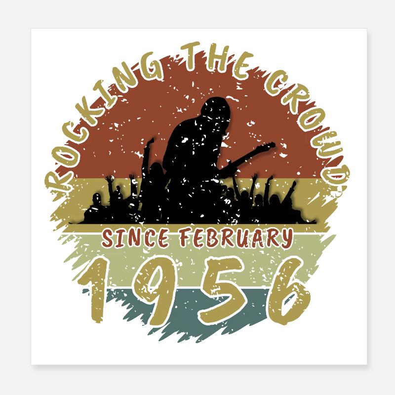 70. Geburtstag Rocking the crowd GIT 02/1956 Poster 20x20 cm
