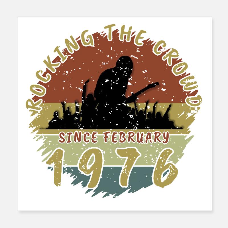 50th Birthday Rocking the crowd GIT 02/1976 Poster 8" x 8" (20x20 cm)