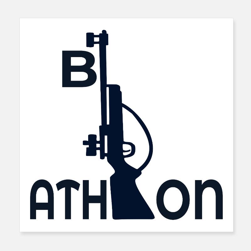 Biathlon sport d’hiver Poster 20 x 20 cm